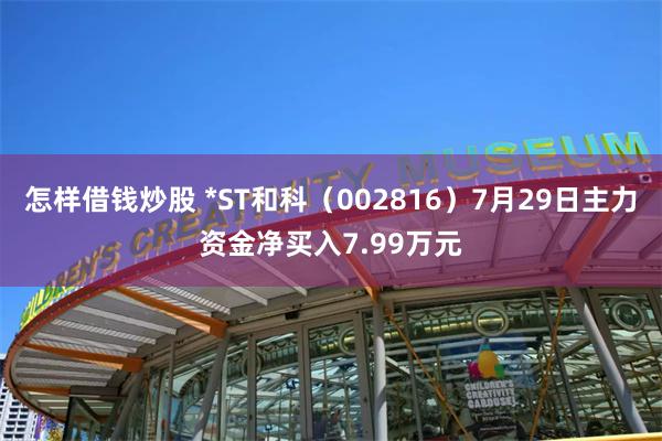 怎样借钱炒股 *ST和科（002816）7月29日主力资金净买入7.99万元