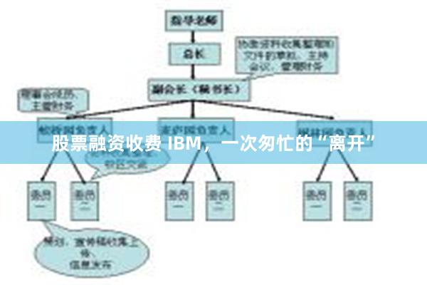 股票融资收费 IBM，一次匆忙的“离开”