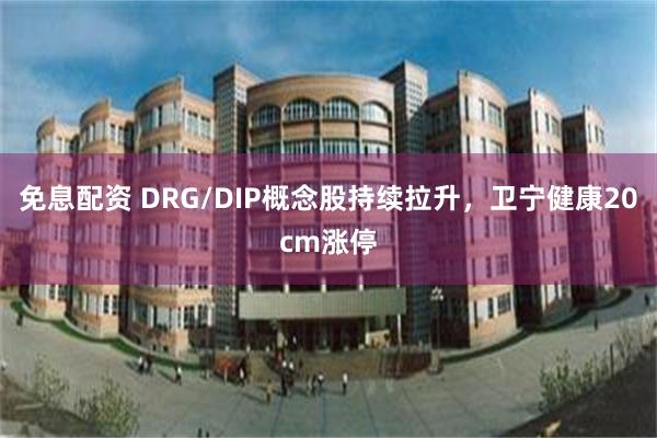 免息配资 DRG/DIP概念股持续拉升，卫宁健康20cm涨停